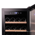 Controle digital Frestanding Wine Cooler com prateleira de faia